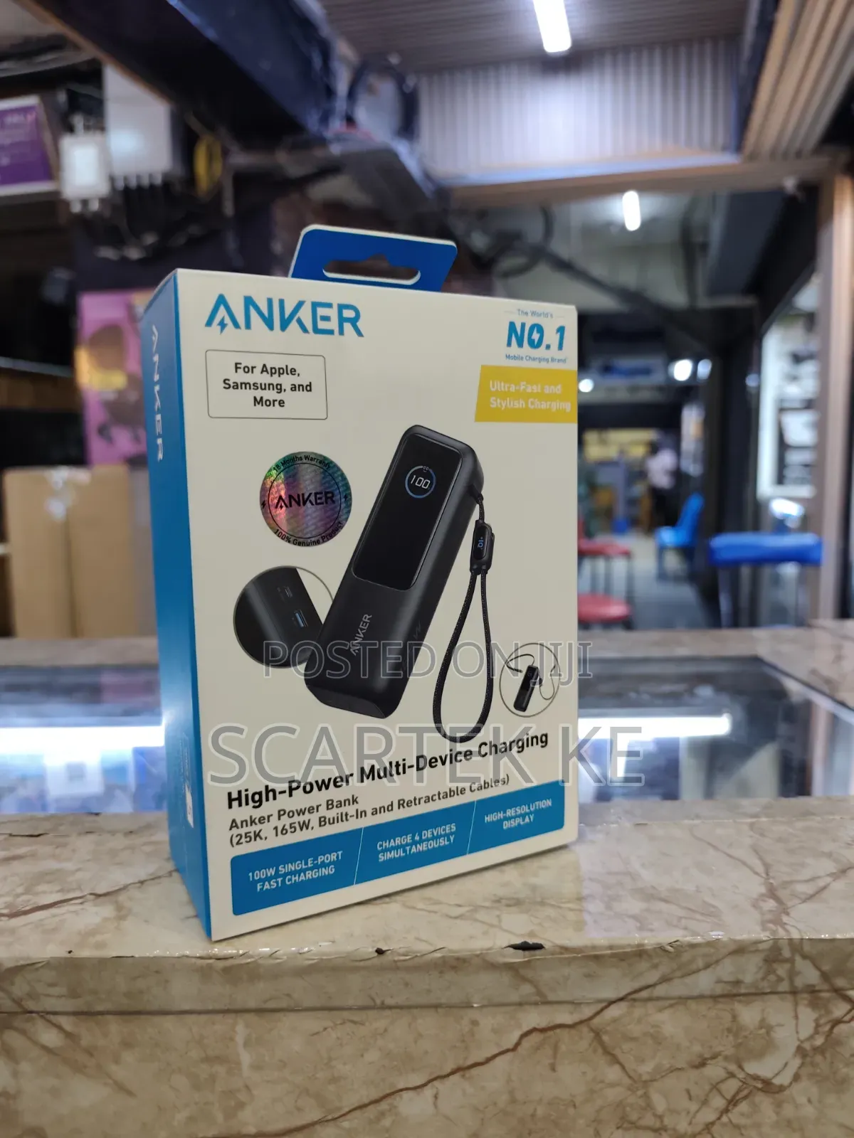 Anker mAh 165w Powerbank With Retractable Cable