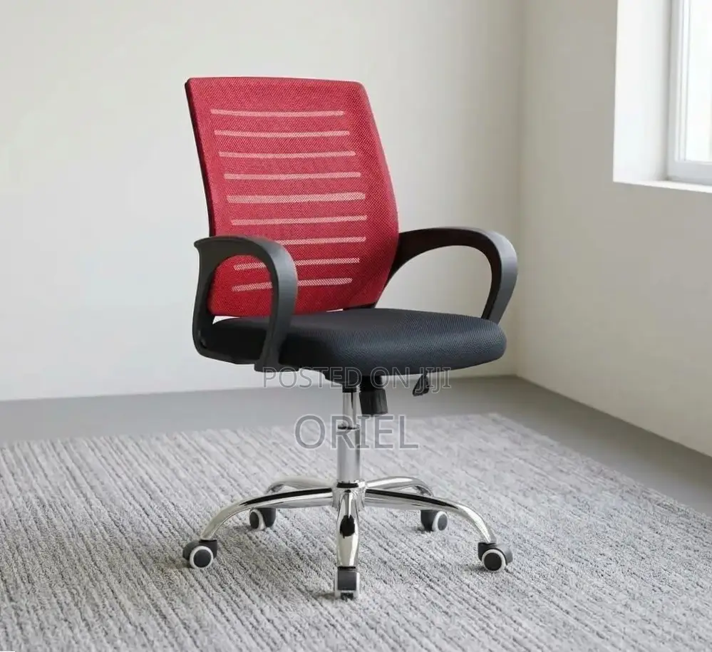 Office Chair : Red Mesh Office Chair