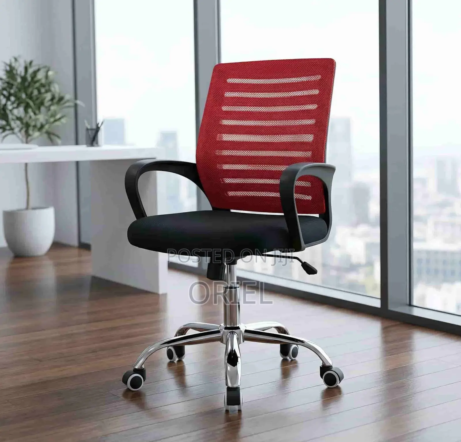 Office Chair : Red Mesh Office Chair