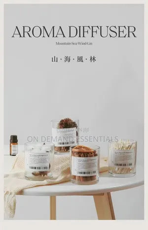 Woodland Stone Essence Diffuser Set With Essential Oil Wooden Base