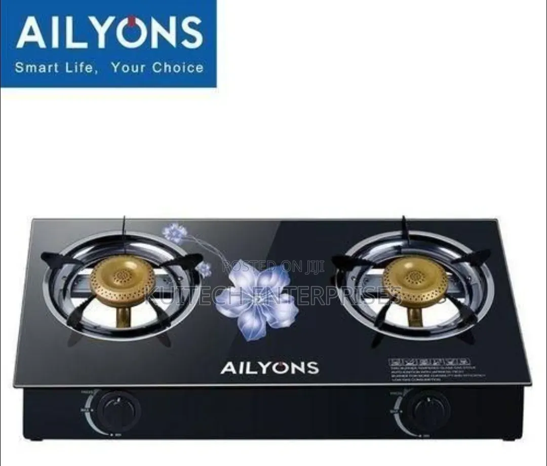 Ailyons Glass Cookers/ Top Table 2 Burner Gas Cooker