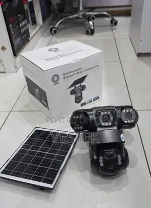 V380 Pro WiFi Solar PTZ Camera:Triple Lens 360° Wireless Home Security