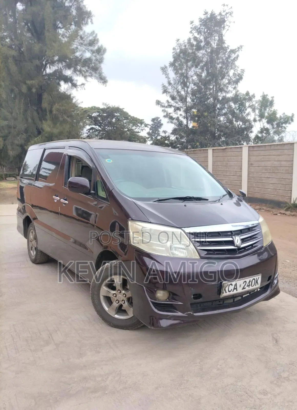Toyota Alphard 2007 Maroon