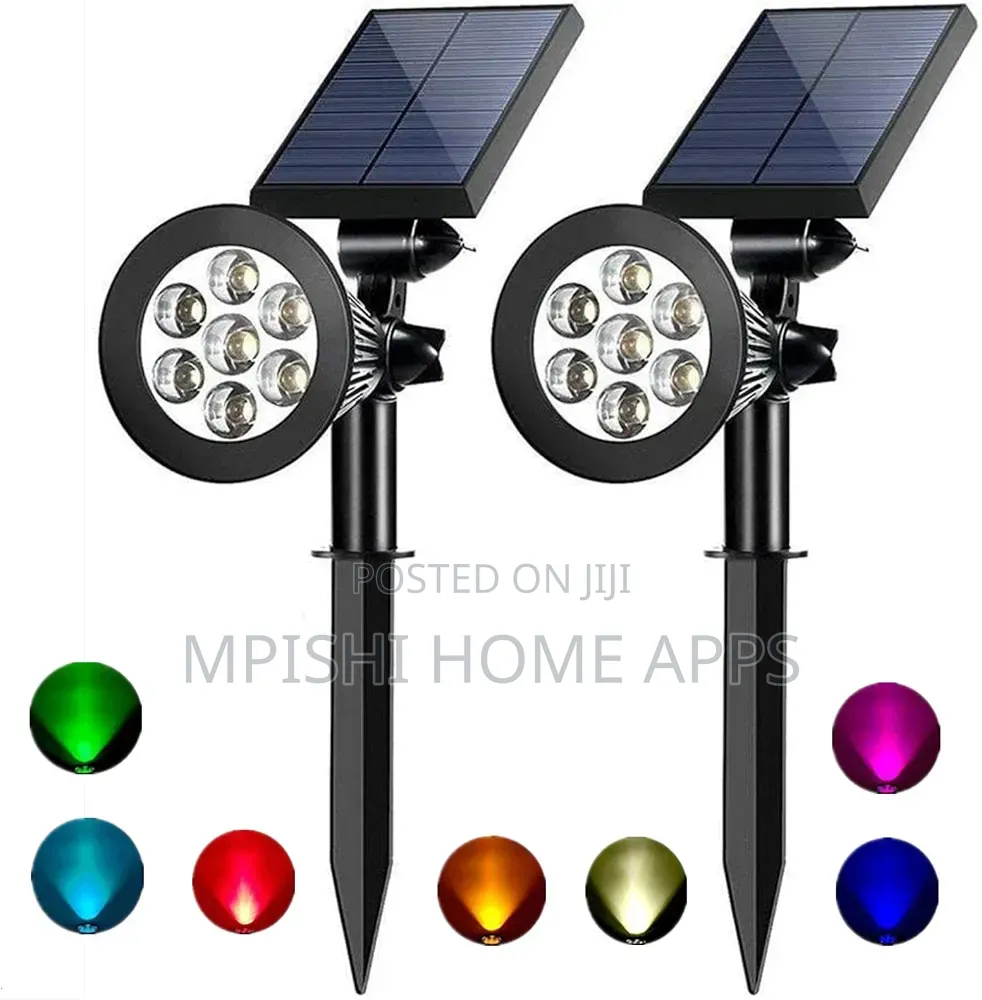 Solar-Powered Rechargeable Spotlight With RGB Light