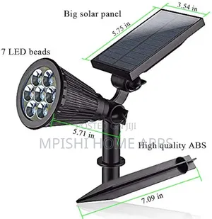 Solar-Powered Rechargeable Spotlight With RGB Light