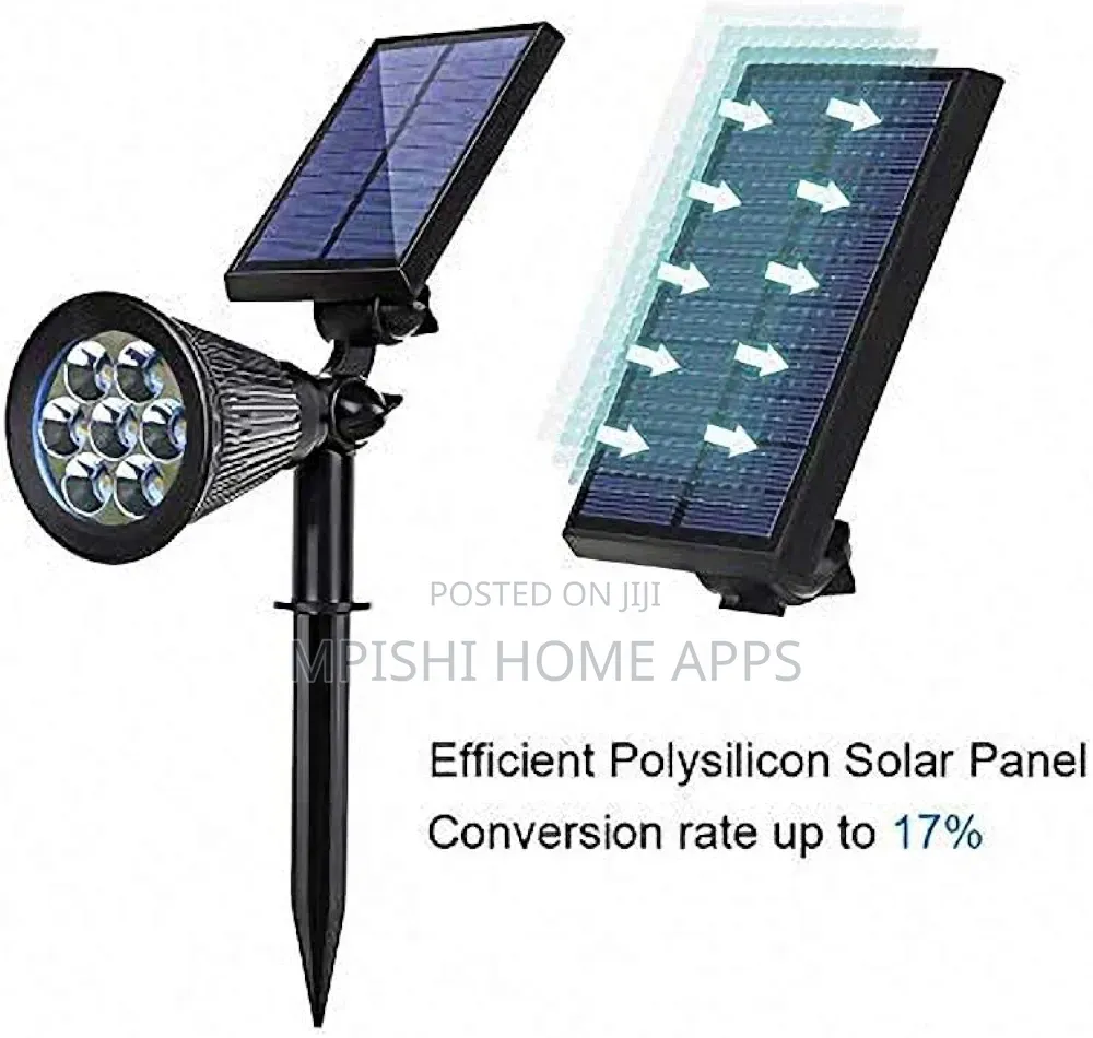Solar-Powered Rechargeable Spotlight With RGB Light