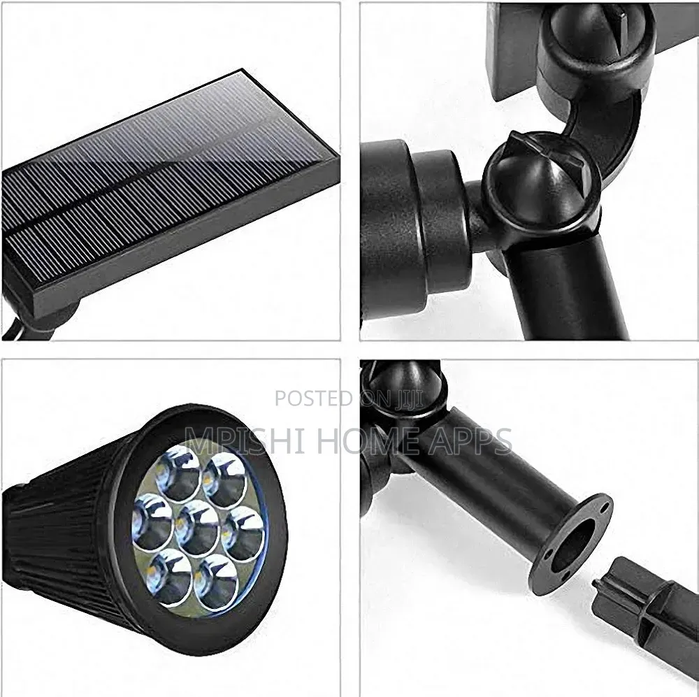 Solar-Powered Rechargeable Spotlight With RGB Light