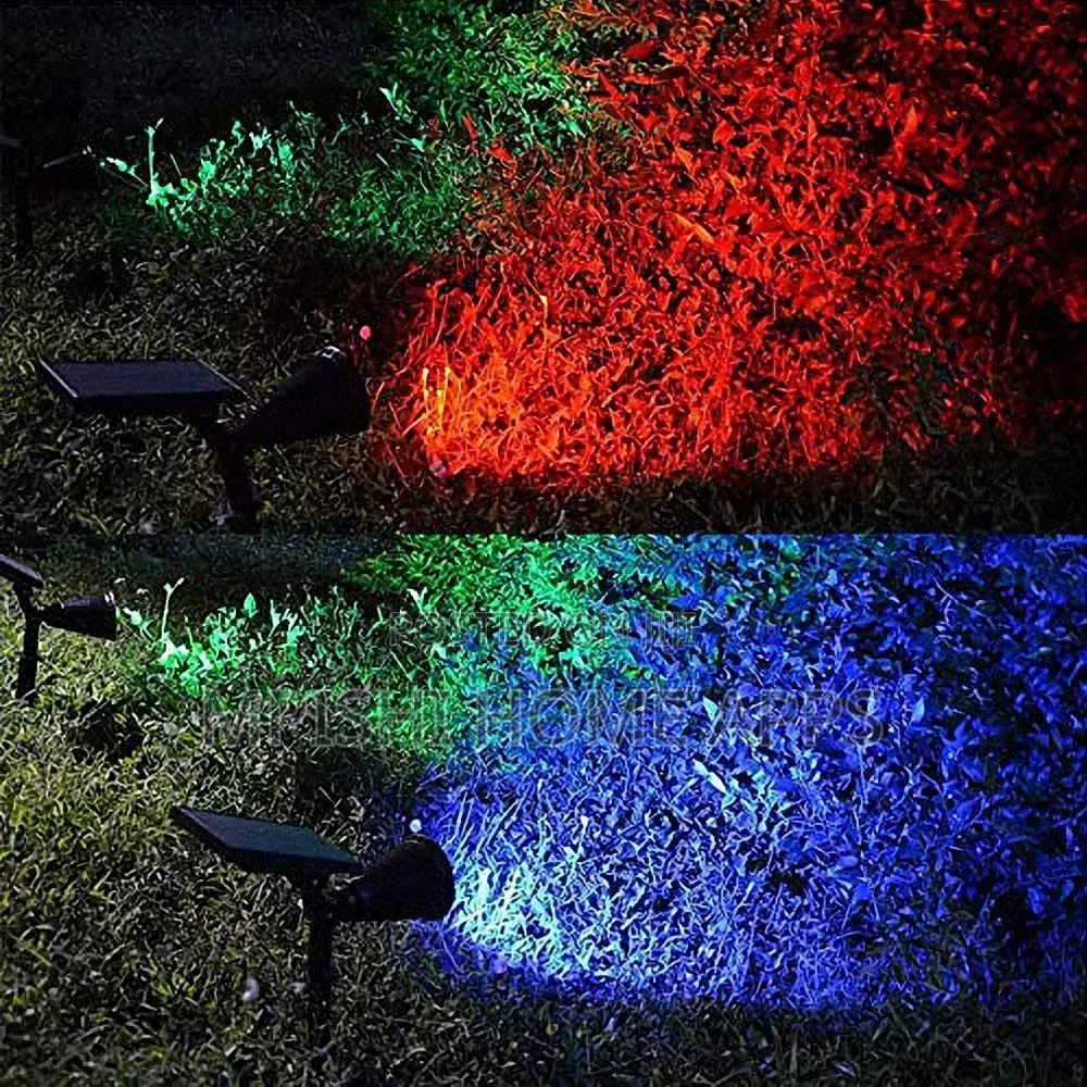 Solar-Powered Rechargeable Spotlight With RGB Light