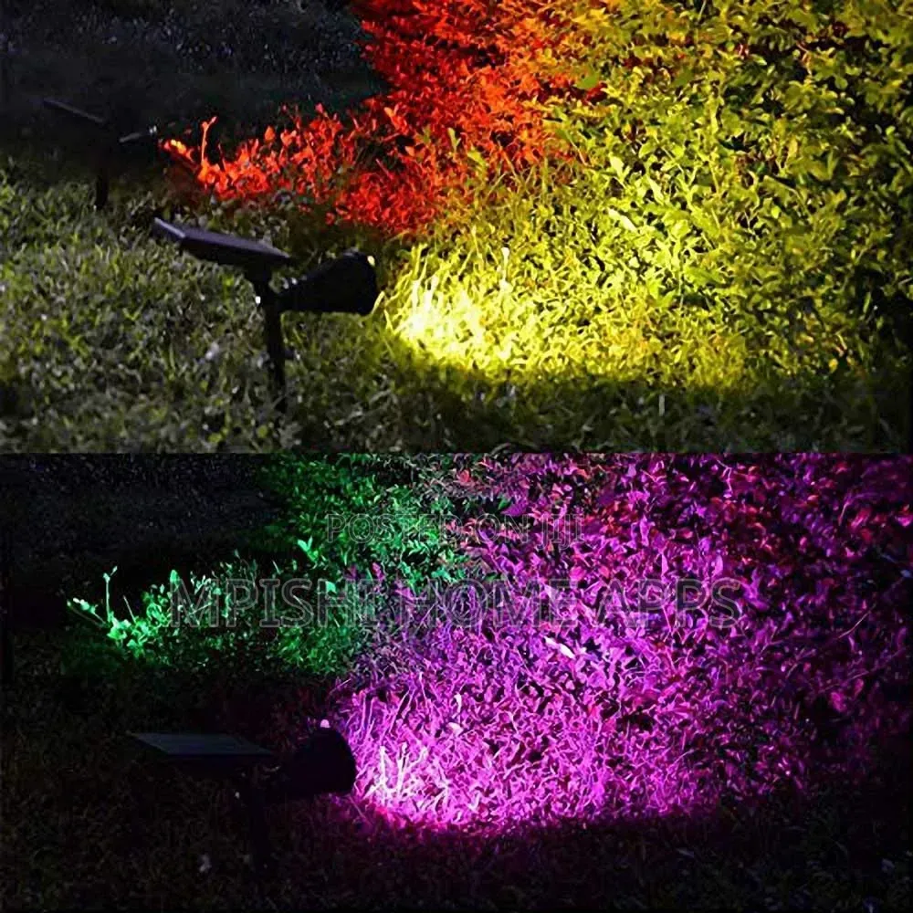 Solar-Powered Rechargeable Spotlight With RGB Light