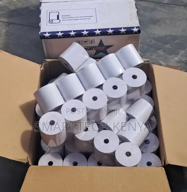 Thermal Paper Roll 80mm X 80mm, 50 Rolls/Box-Inner Core: 13mm