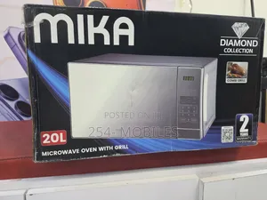 MIKA Microwave Oven, 20L, Digital, With Grill (Combi), Silver