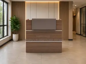 Reception Desk; 1200mm Wooden Rich Commercial Reception Desk