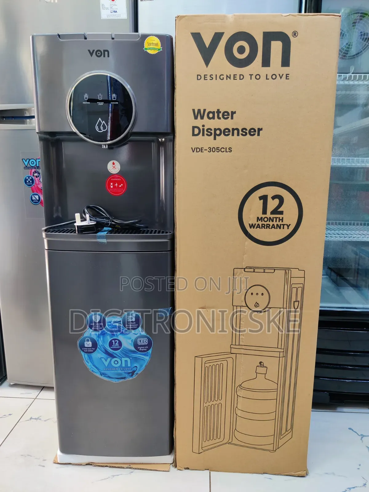 Von Dispenser Bottom Load Hot, Normal and Cold VDE 305CLS