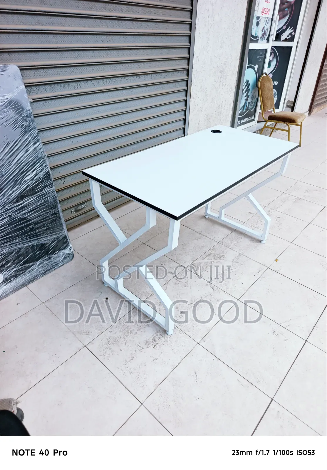 White Double Flame Table