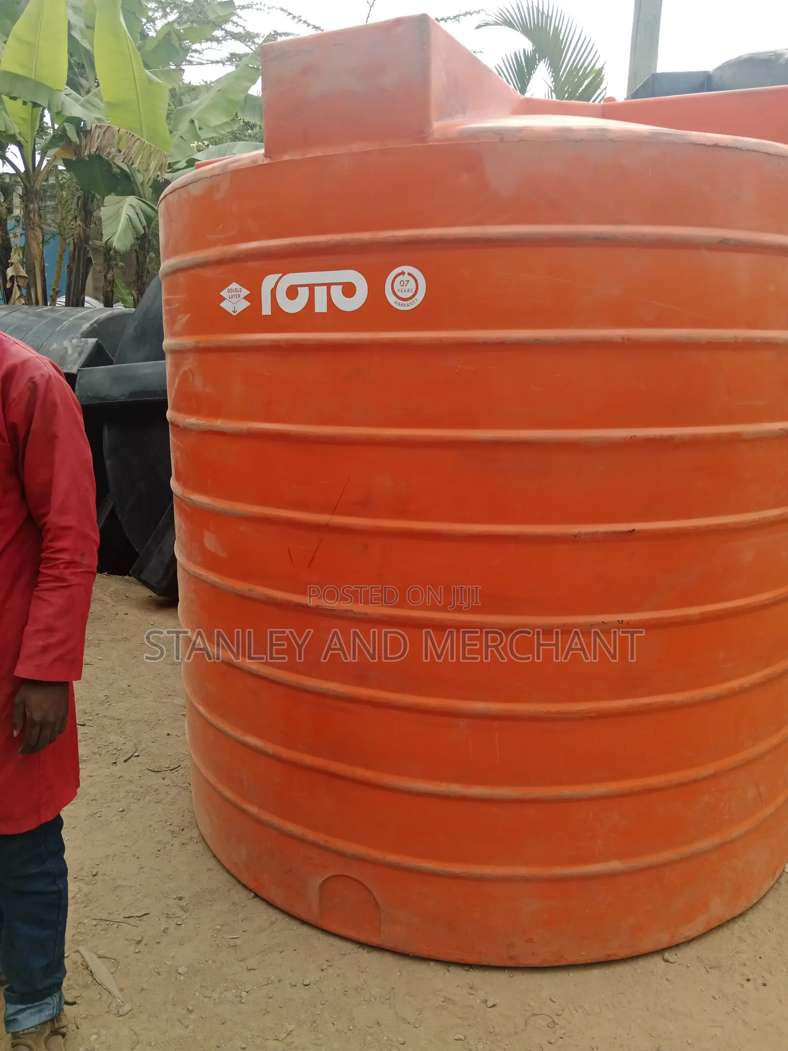 Orange Color 6000 Litres ROTO. Delivery Available.