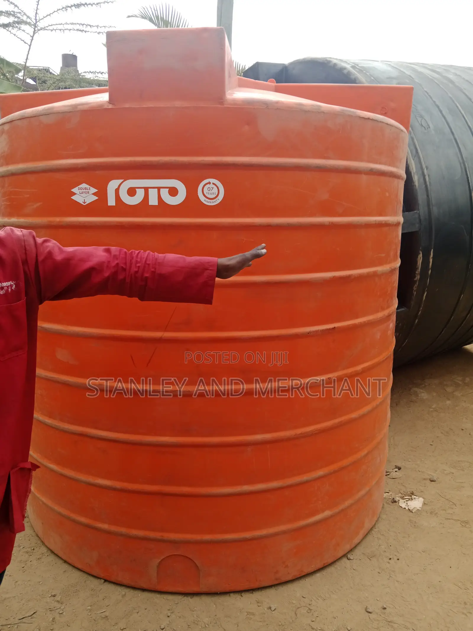 Orange Color 6000 Litres ROTO. Delivery Available.