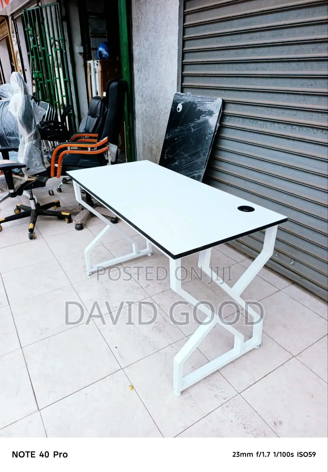 White Double Flame Table