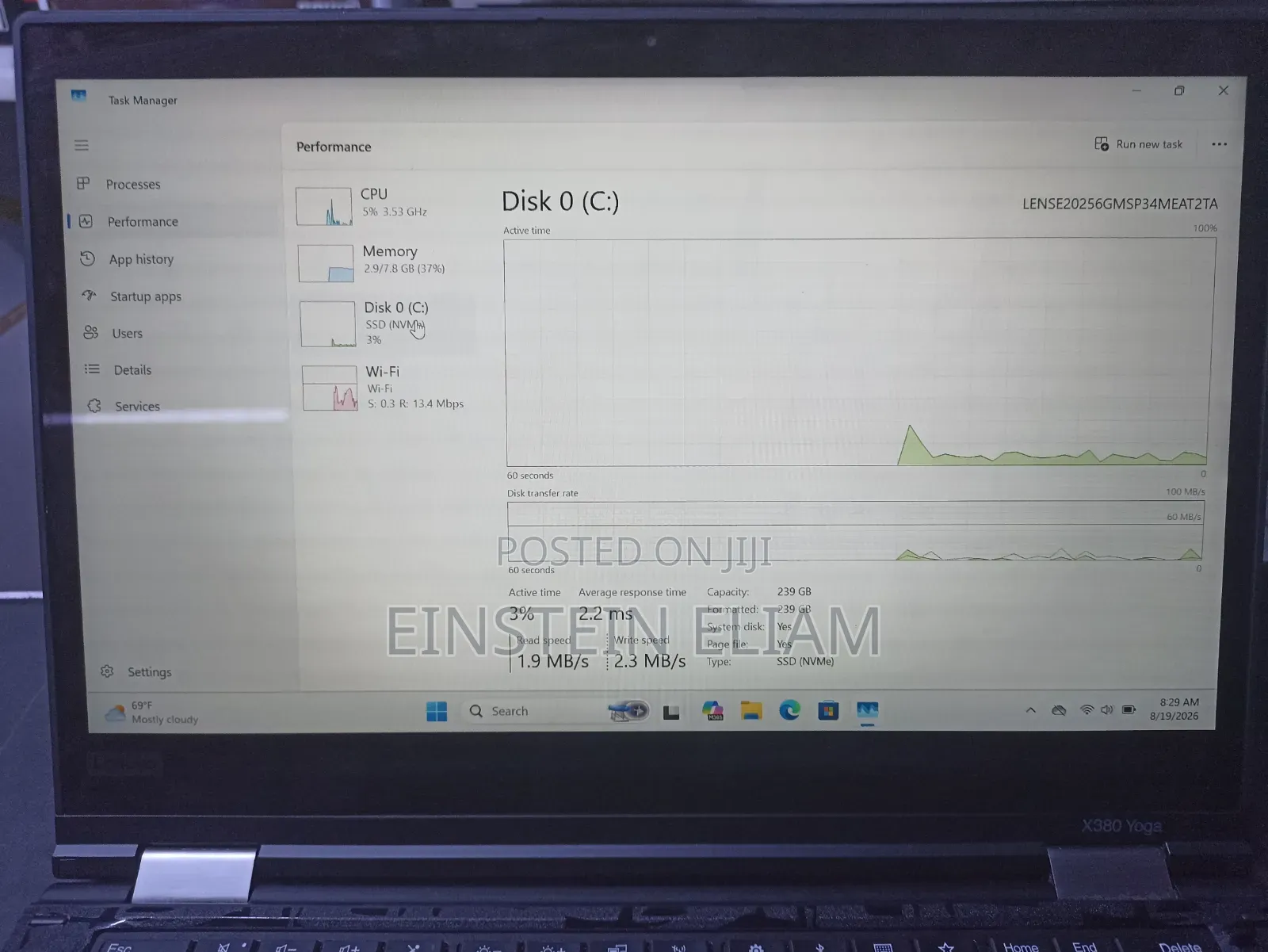 Laptop Lenovo ThinkPad X380 Yoga 8GB Intel Core i5 SSD 256GB