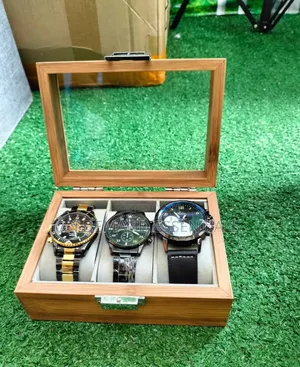 3 Slots Wooden Watch Organizer