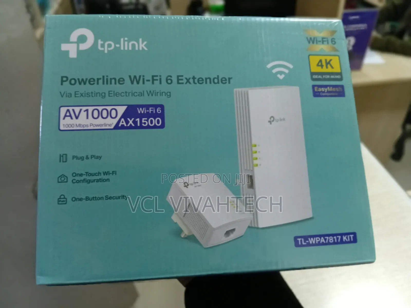 TP-Link AV1000 1000mbps Powerline AX1500 Wi-Fi 6 Kit - TL-WPA7817 KIT
