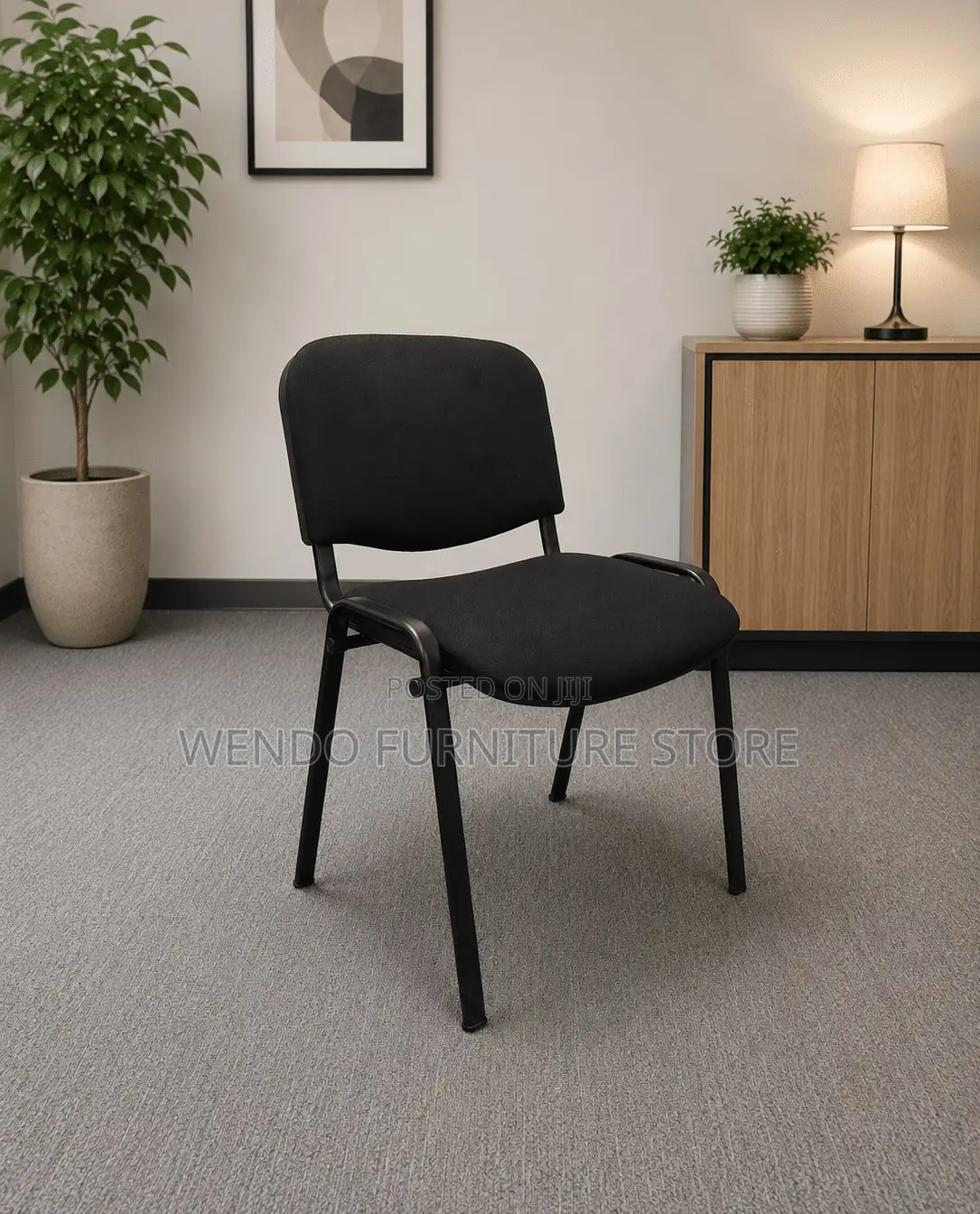 Office Chair; Fabric Armless Tosca Training Chair