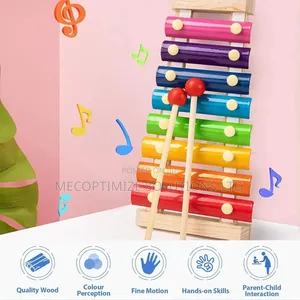 Montessori Wooden 8-Tone Xylophone Musical Instrument Toy for Kids
