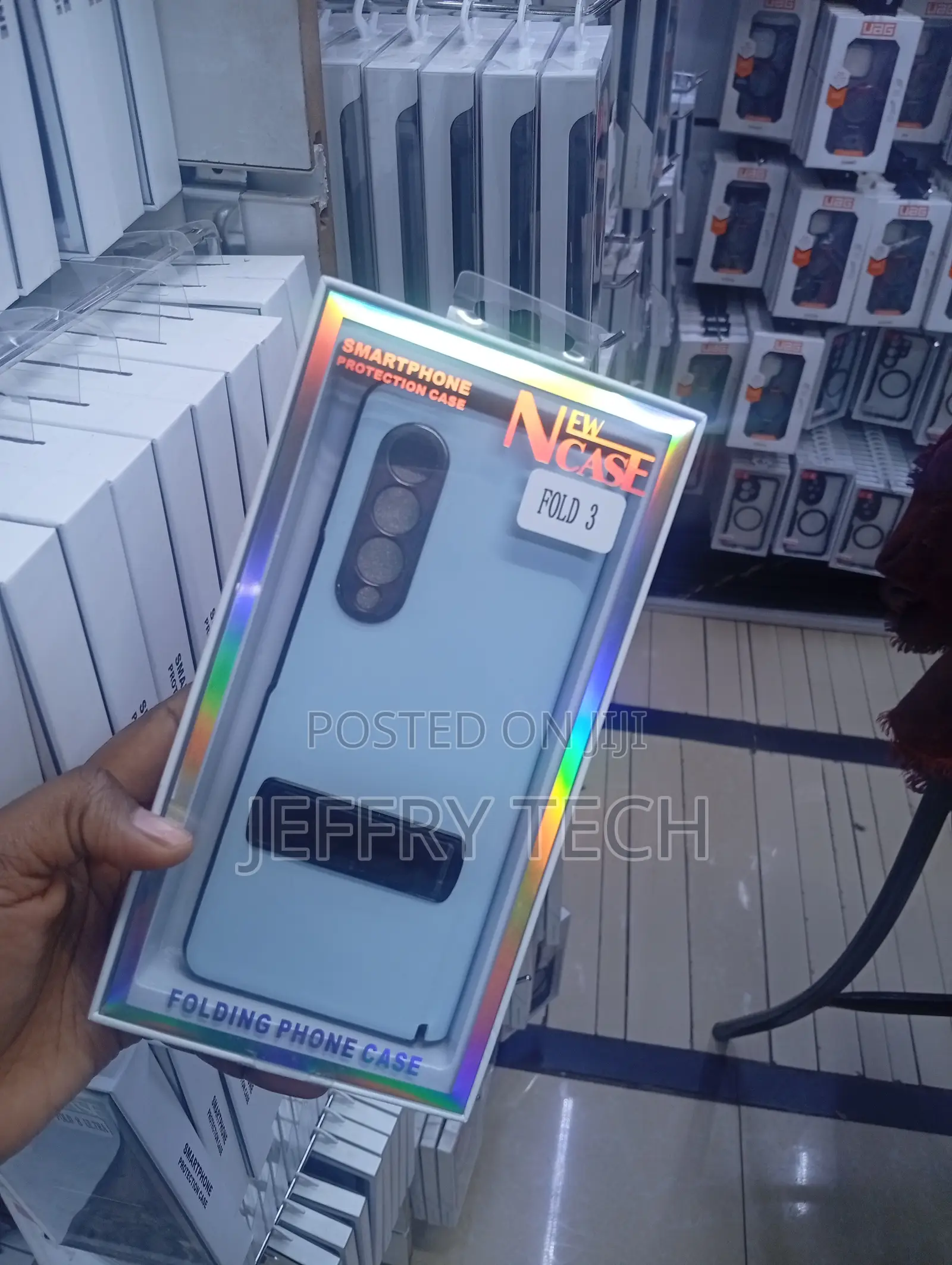 Light Blue Case Folding Phone Case for the Samsung Galaxy Z Fold 3