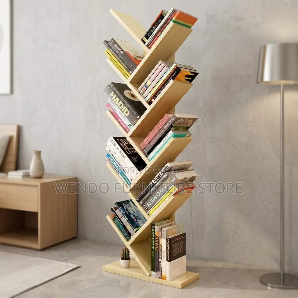 Tree Shape Wooden Home Office Bookshelf