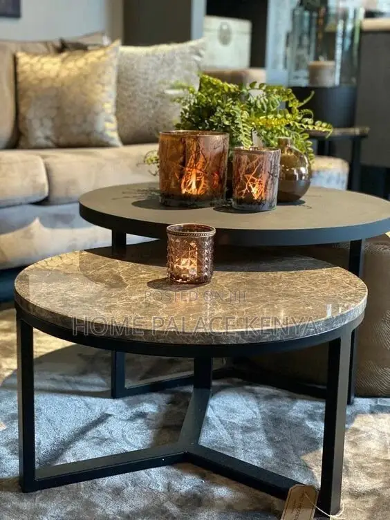 Nesting Table; Modern Nesting Coffee Table Set for Living Room Decor