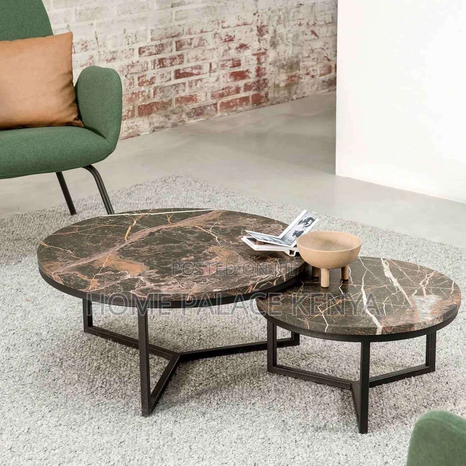 Nesting Table; Modern Nesting Coffee Table Set for Living Room Decor
