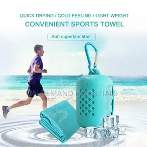 Portable Sports Quick Dry Cool Towel in Silicone Pocket