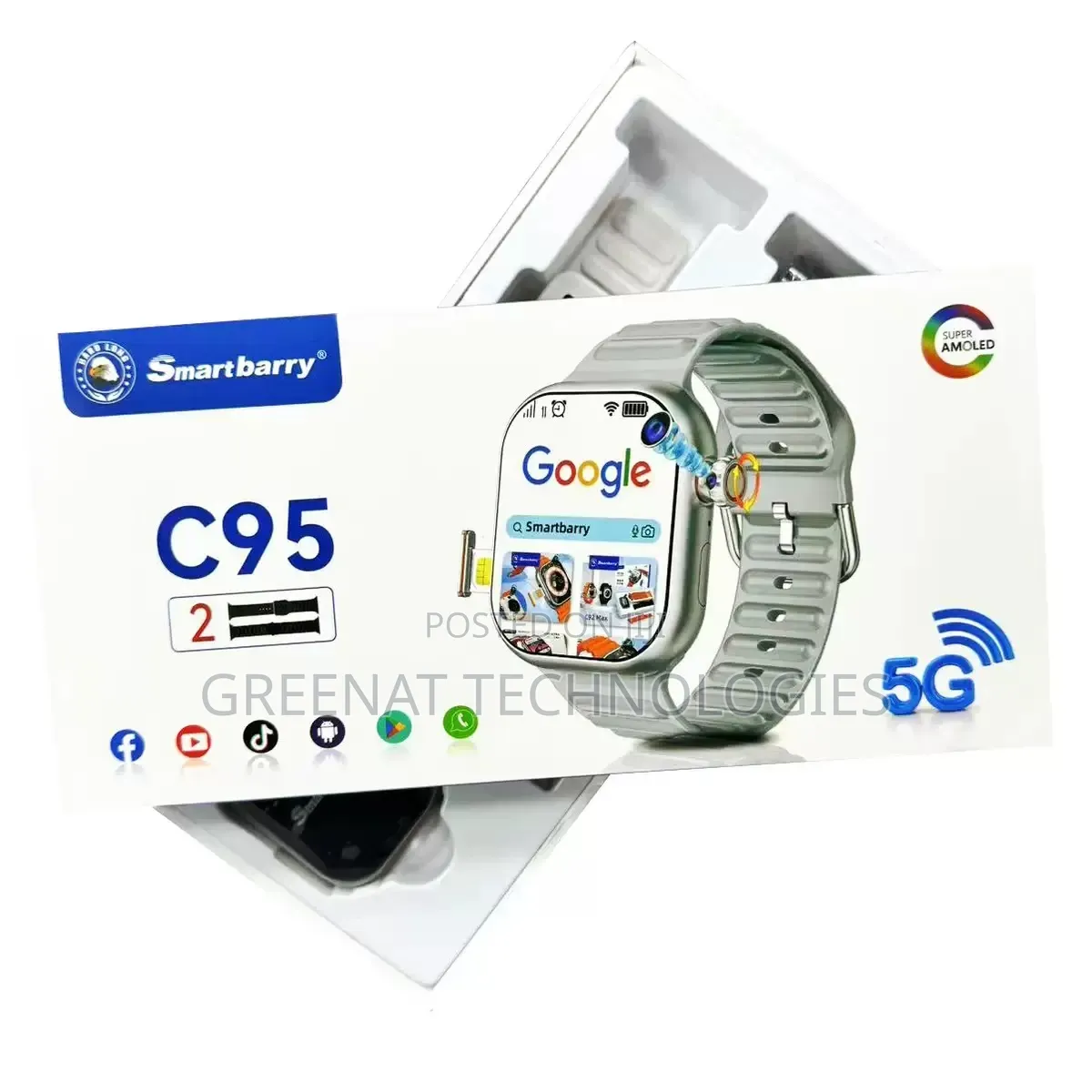 Smartbarry C95 Smartwatch 5G SIM Android + 4GB + 64GB Super Amoled