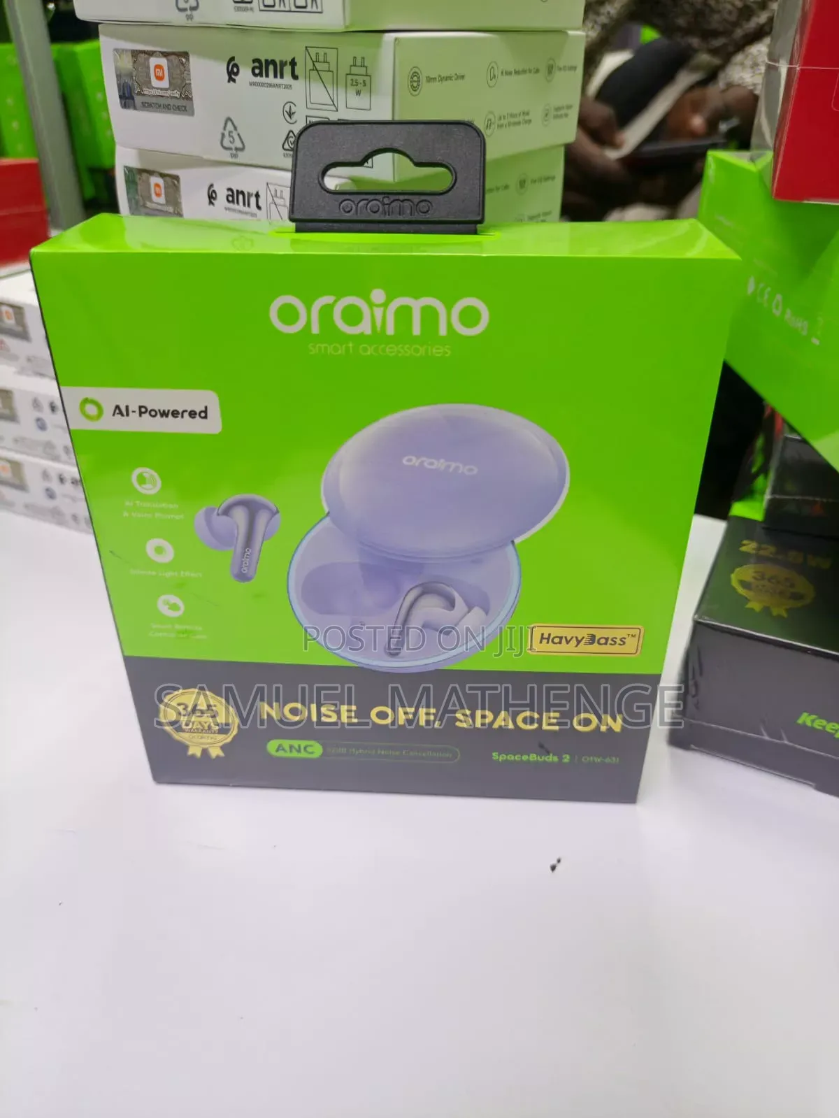 Oraimo SpaceBuds 2 AI Wireless Earphones – Bass, Smart Remote Control