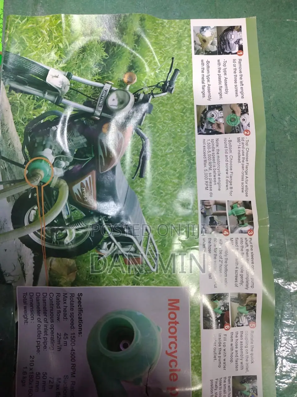 Motorbike Propelled Water Pump