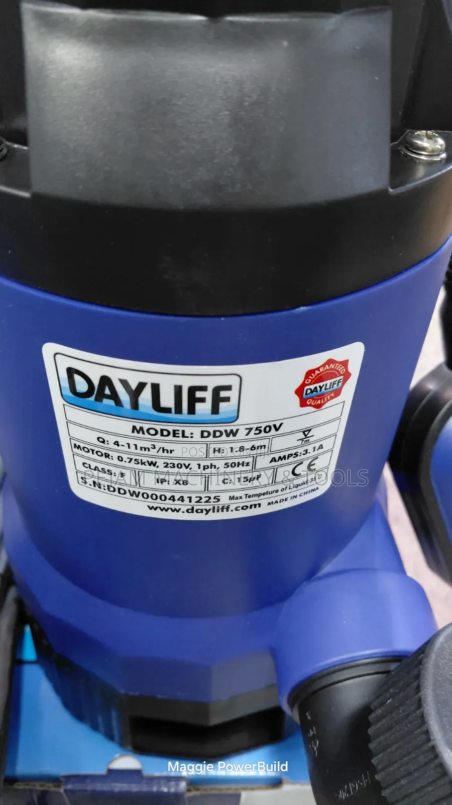 Dayliff Drainage Pump DDW 750V 11m3/Hr/Dayliff Sewage Pump