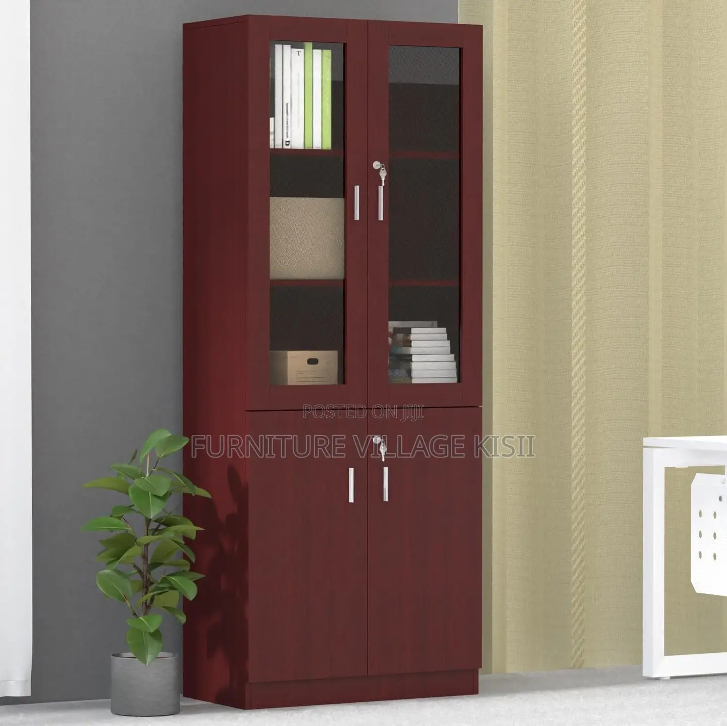 Office Furniture; 2Door Mahogany Filling Cabinet