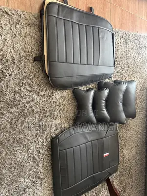 Premium Padded Leather Car Seat Covers – Black – 5 Seater
