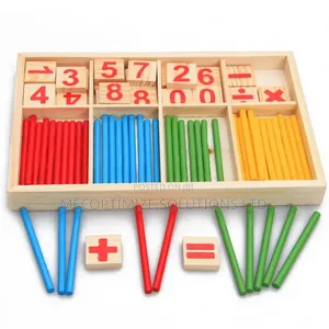 Montessori Wooden Math Intelligence Sticks Counting Rods Puzzle Toy