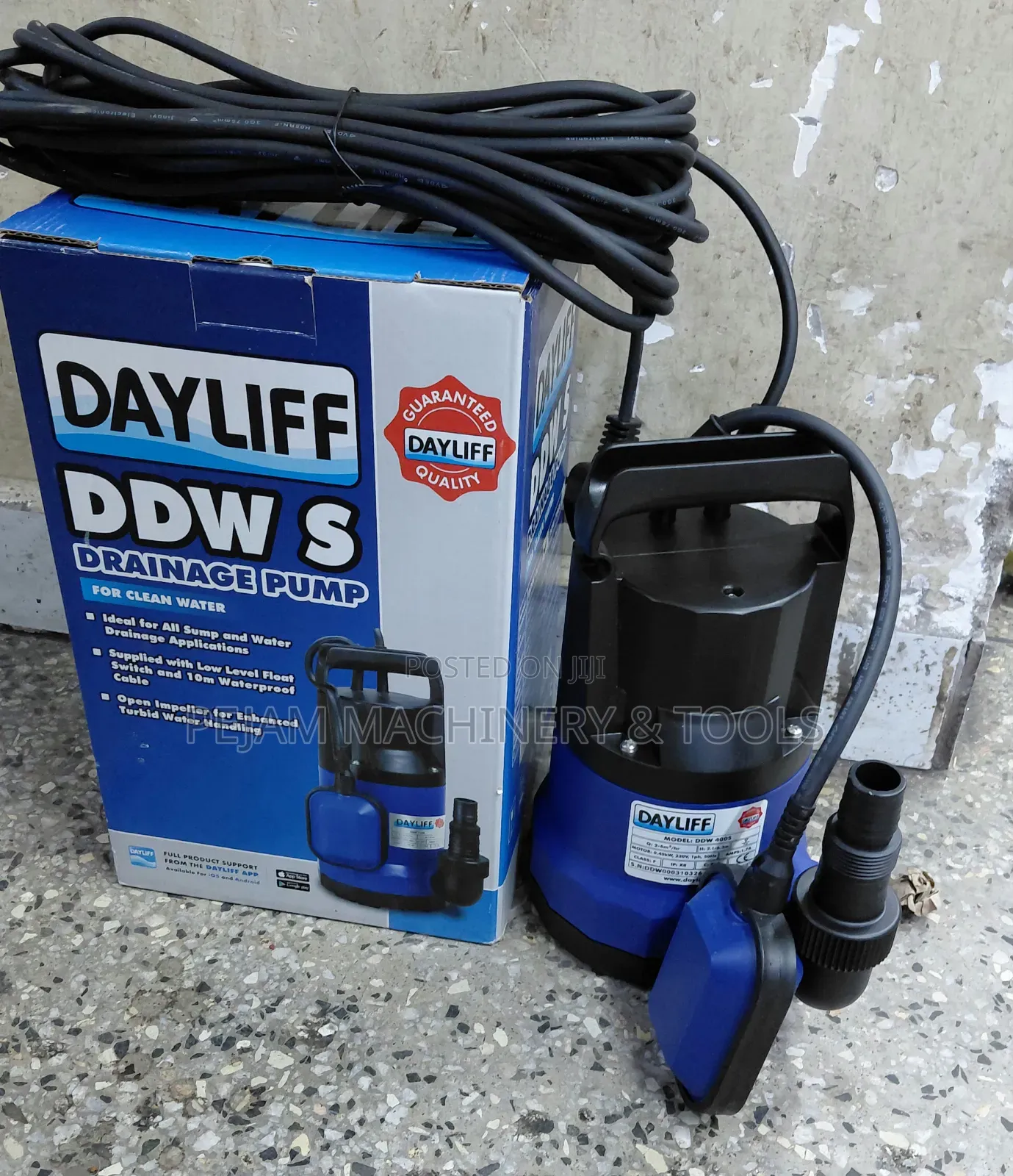 Dayliff DDW 400S 0.5hp 6m3/Hr 6.3mtr Head Drainage Pump