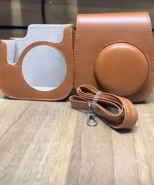 Instax Mini 13/12 Leather Soft Protective Bag With Shoulder Strap