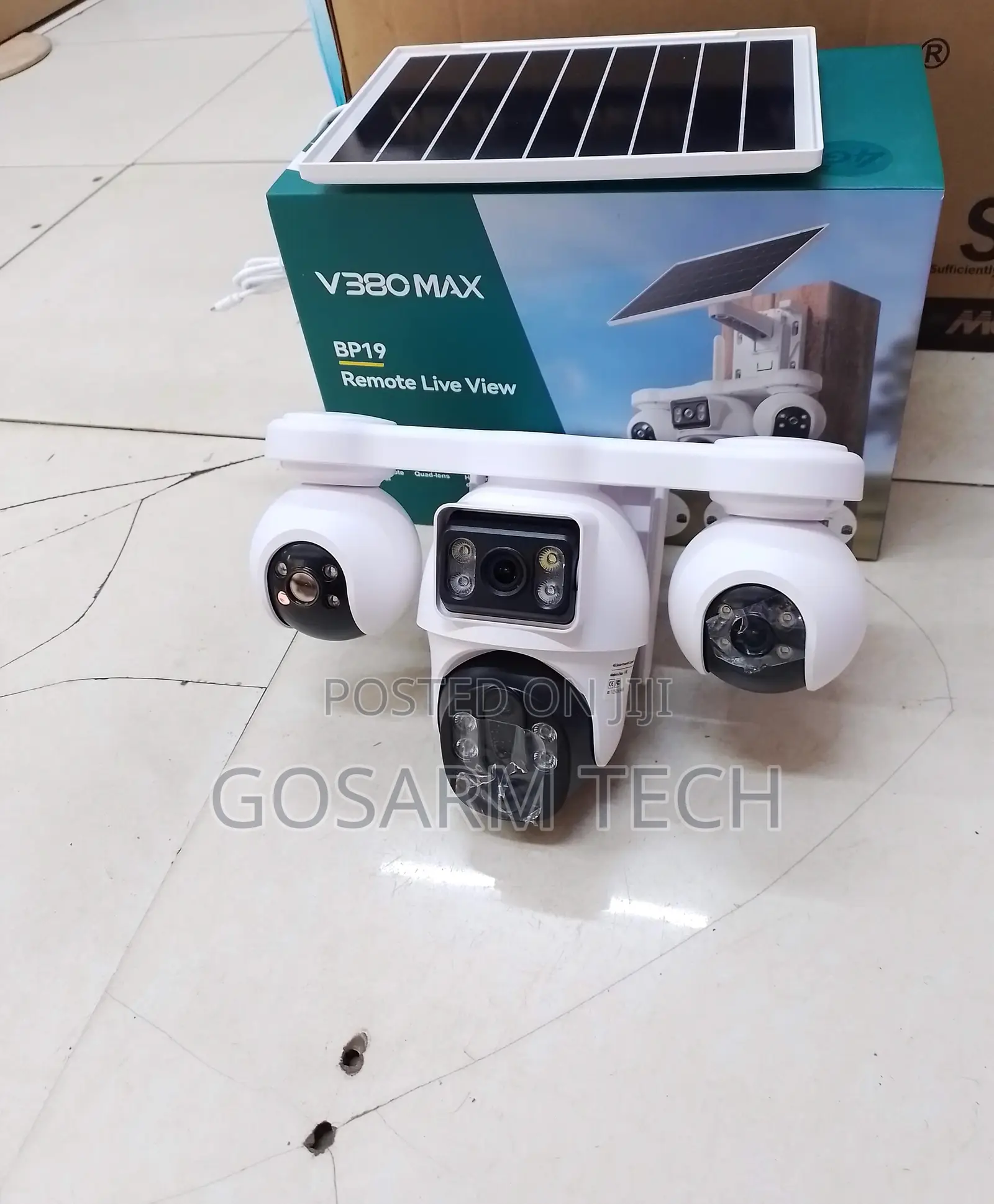 V380 Pro 4G 4Lens Solar CCTV Camera With Full Color
