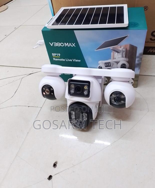 V380 Pro 4G 4Lens Solar CCTV Camera With Full Color