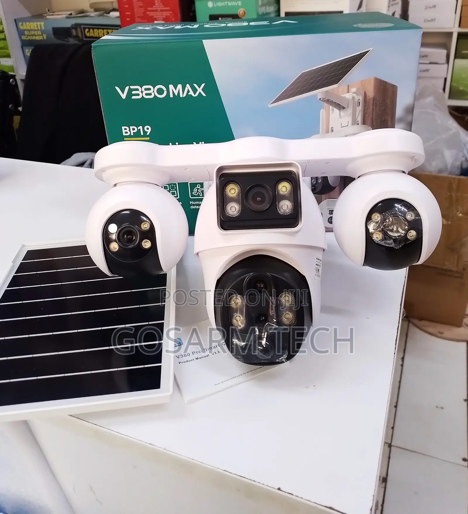V380 Pro 4G 4Lens Solar Camera – Smart Outdoor Quad Lens CCTV