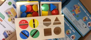 Educational Learning Toy Wooden Montessori Color Shape Sort Coin Box