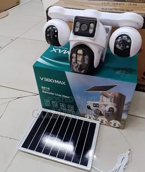 V380 4-Lens Solar Security Camera With PTZ Cameras