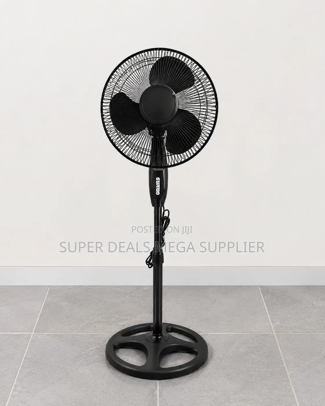 Wide Angle Swing, Low Energy 16′′ Electric Stand Fan