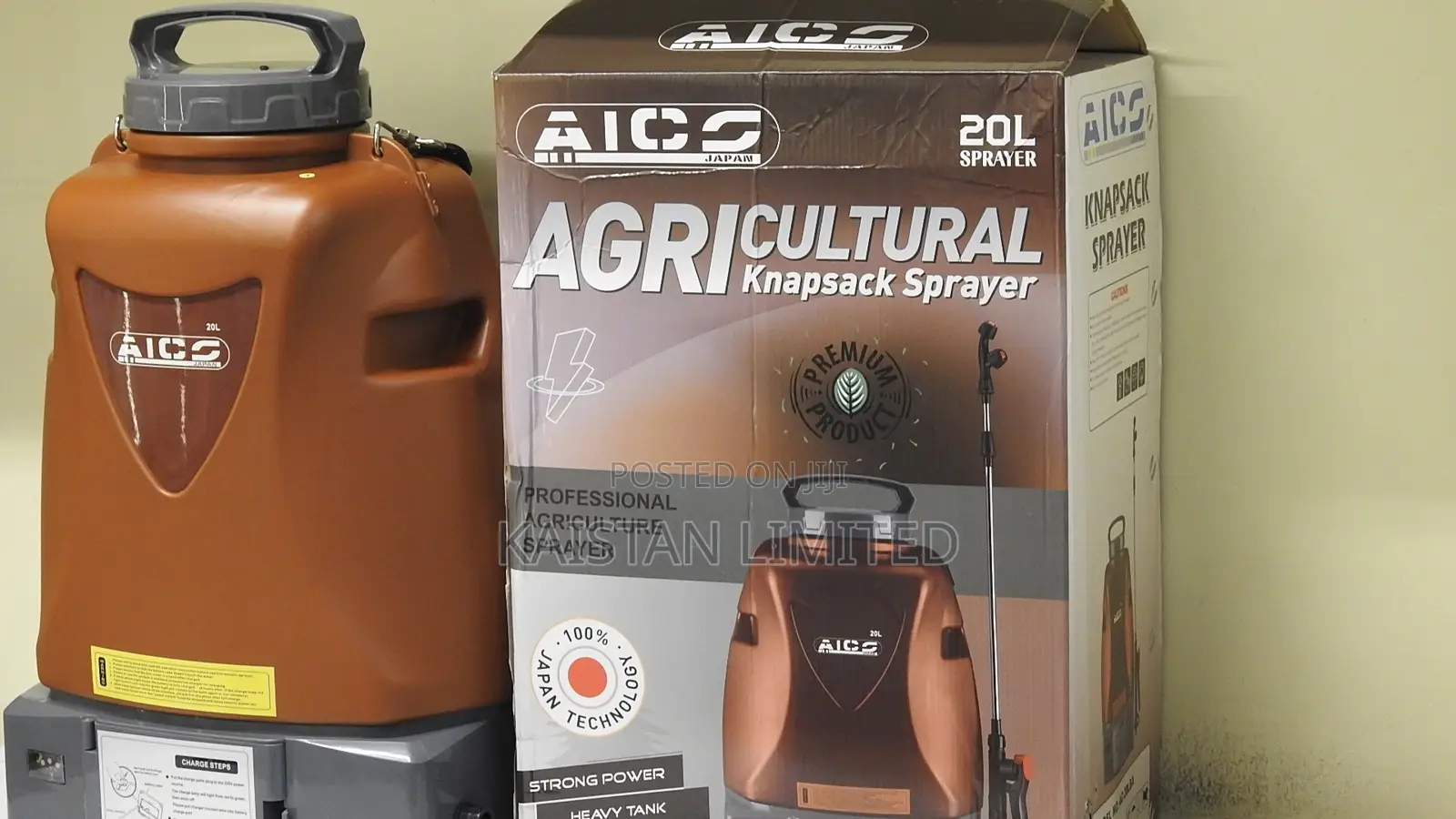 20L AICO Japan Manual Battery Backpack Sprayer. Knapsack Sprayer