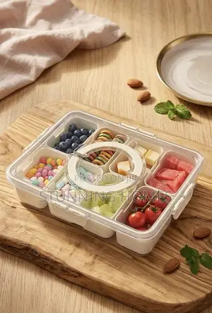 8 Compartment Snacks Dish