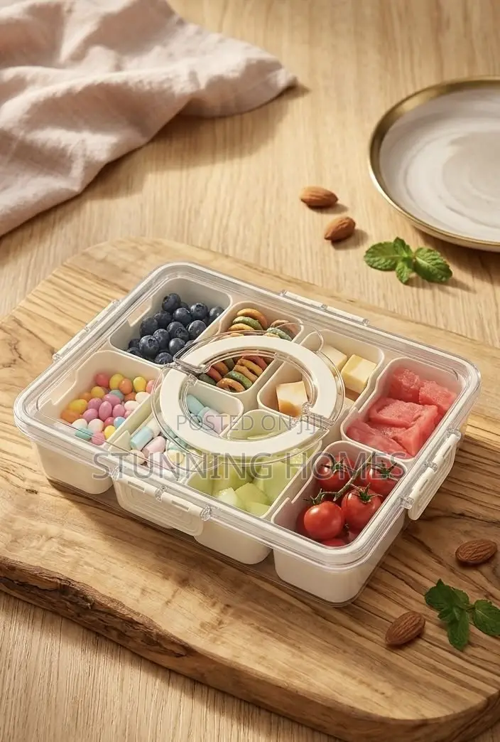 8 Compartment Snacks Dish