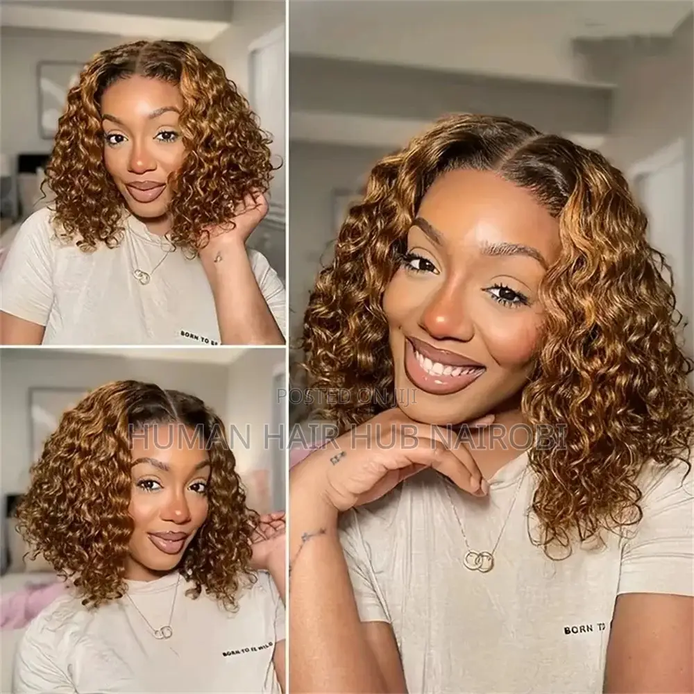 Highlight Bob Wig Curly Wave 13x4 Lace Fronta Human Hair Wig Brazilian